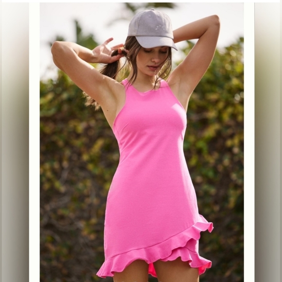 Beyond Yoga Spacedye Ruffled Up Dress Size L - Picture 1 of 9